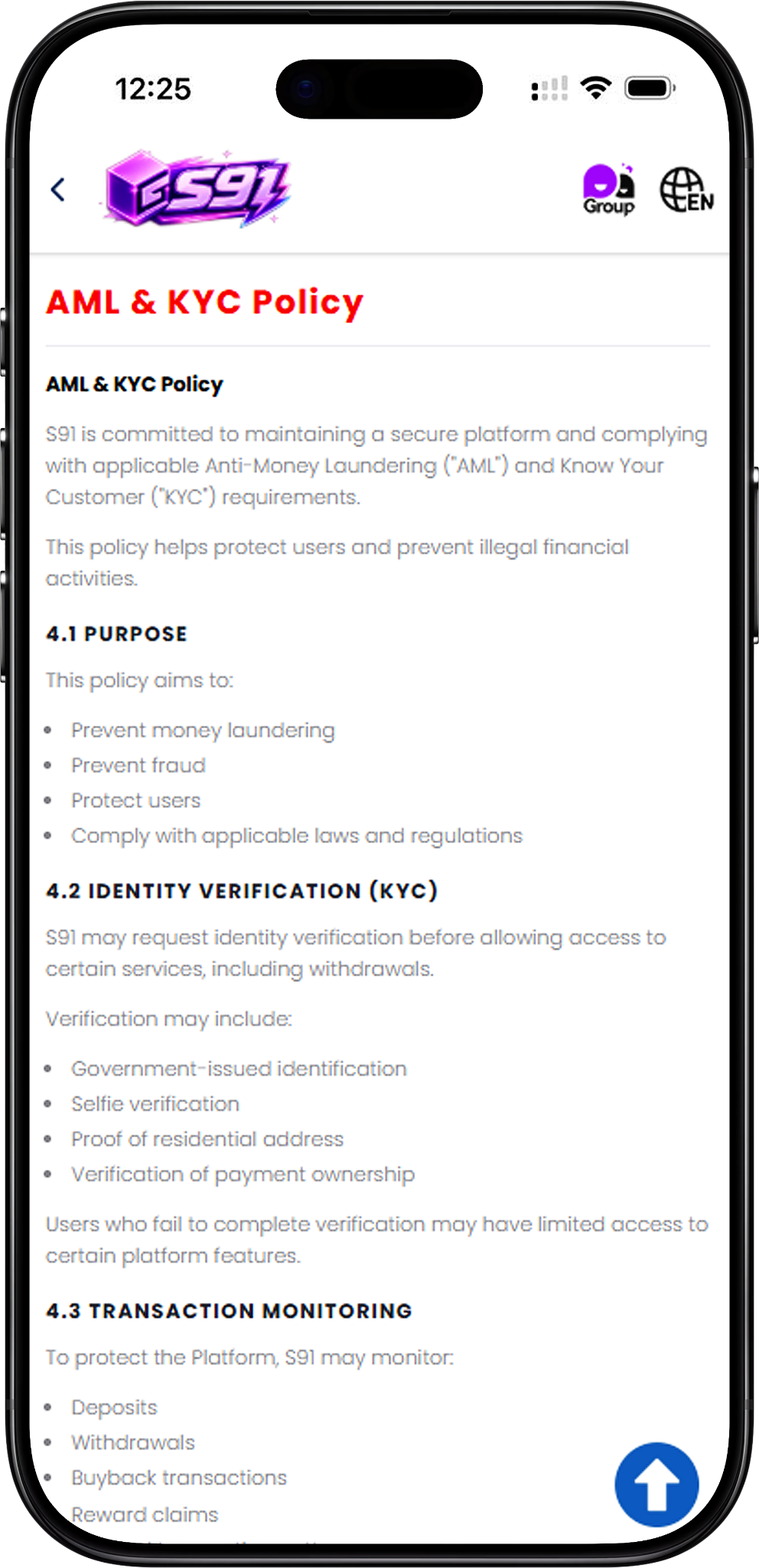 Purpose of the AML & KYC Policy