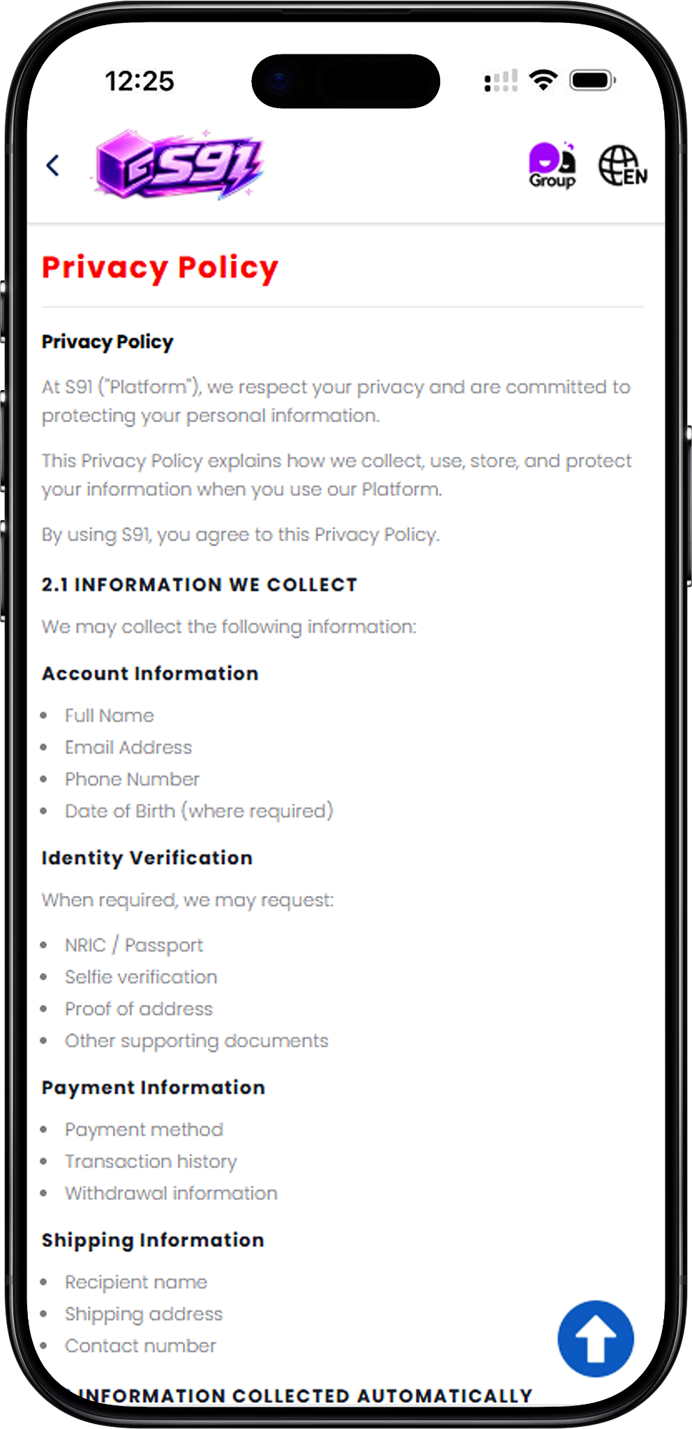 Information We Collect